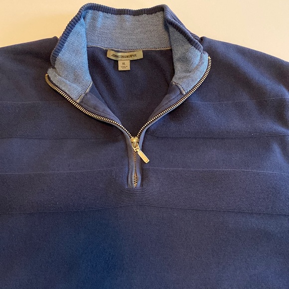 Johnston and Murphy 1/4 zip Vest size XL Medium Blue - Picture 2 of 10